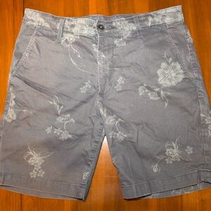 AG Adriano Goldschmied Mens Wanderer Shorts 8" Slim Trouser Floral Black 33R